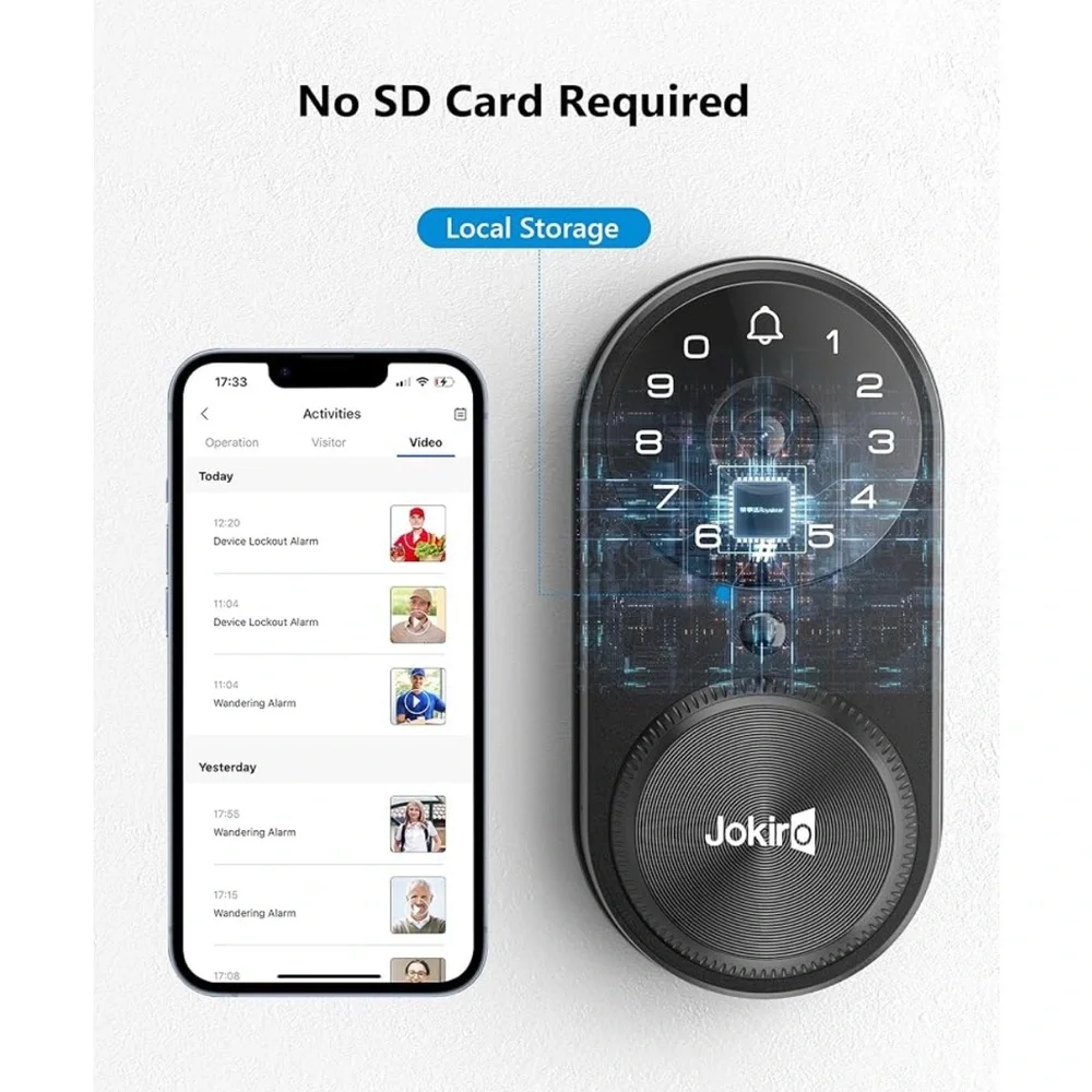 Black Smart Video Doorbell